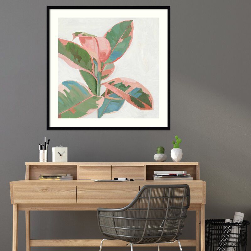 Pink Ficus I - Picture Frame Painting Print on Paper thumbnail 3