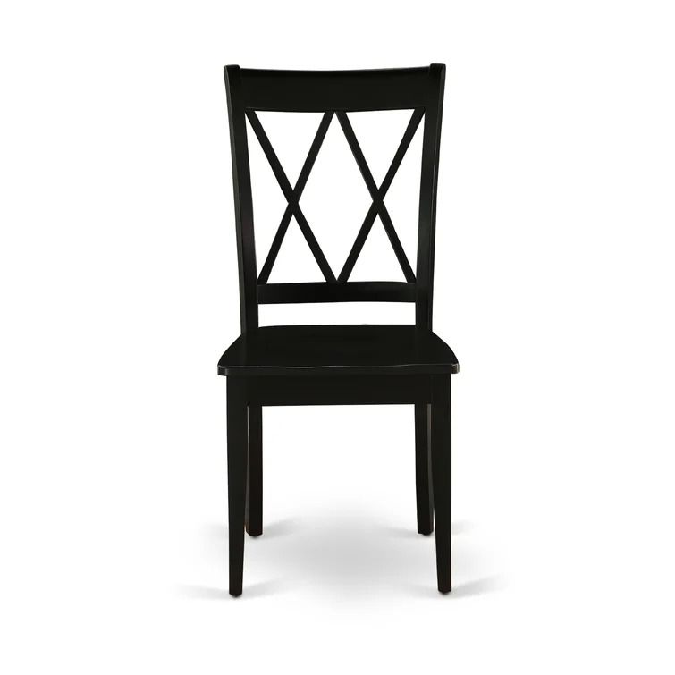 Farris Solid Wood Double X Back Side Chair (Set of 2) thumbnail 3