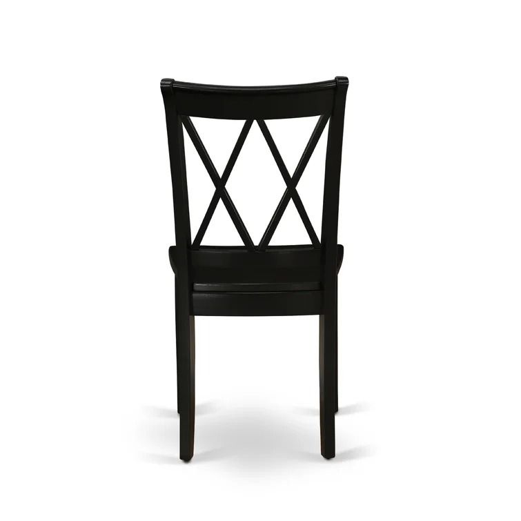Farris Solid Wood Double X Back Side Chair (Set of 2) thumbnail 6