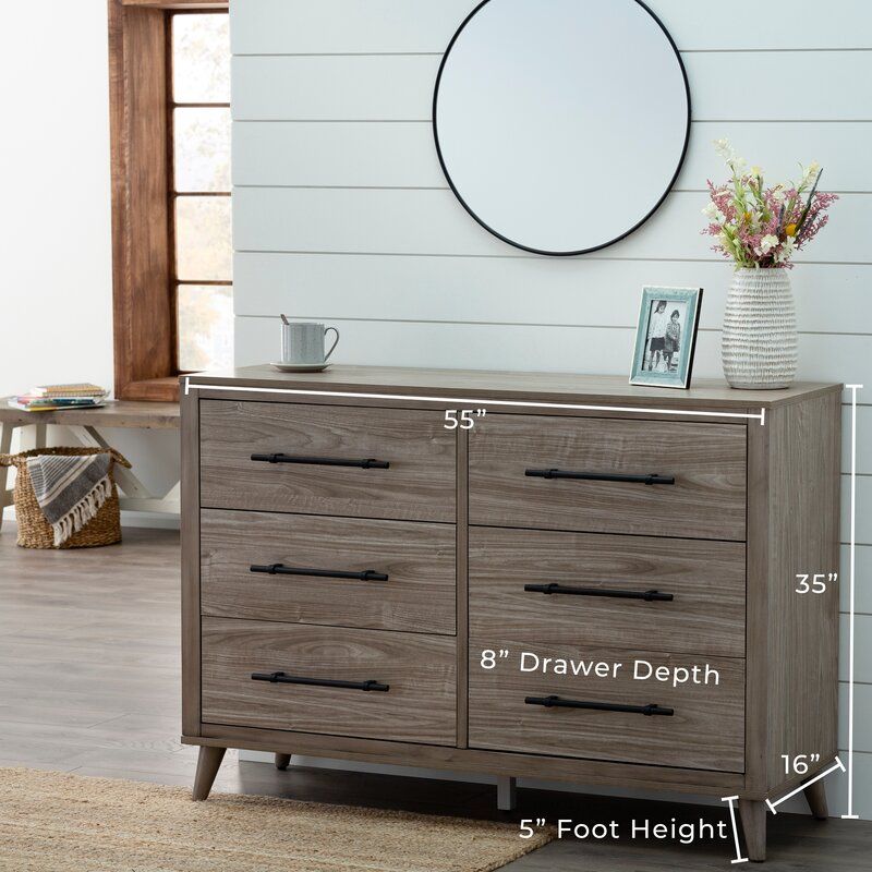 Walnut Kai Drawer Double Dresser thumbnail 3