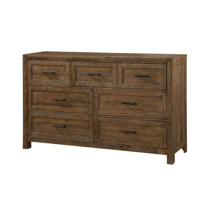 Craigsville 7 Drawer 63'' W Solid Wood Dresser thumbnail 3