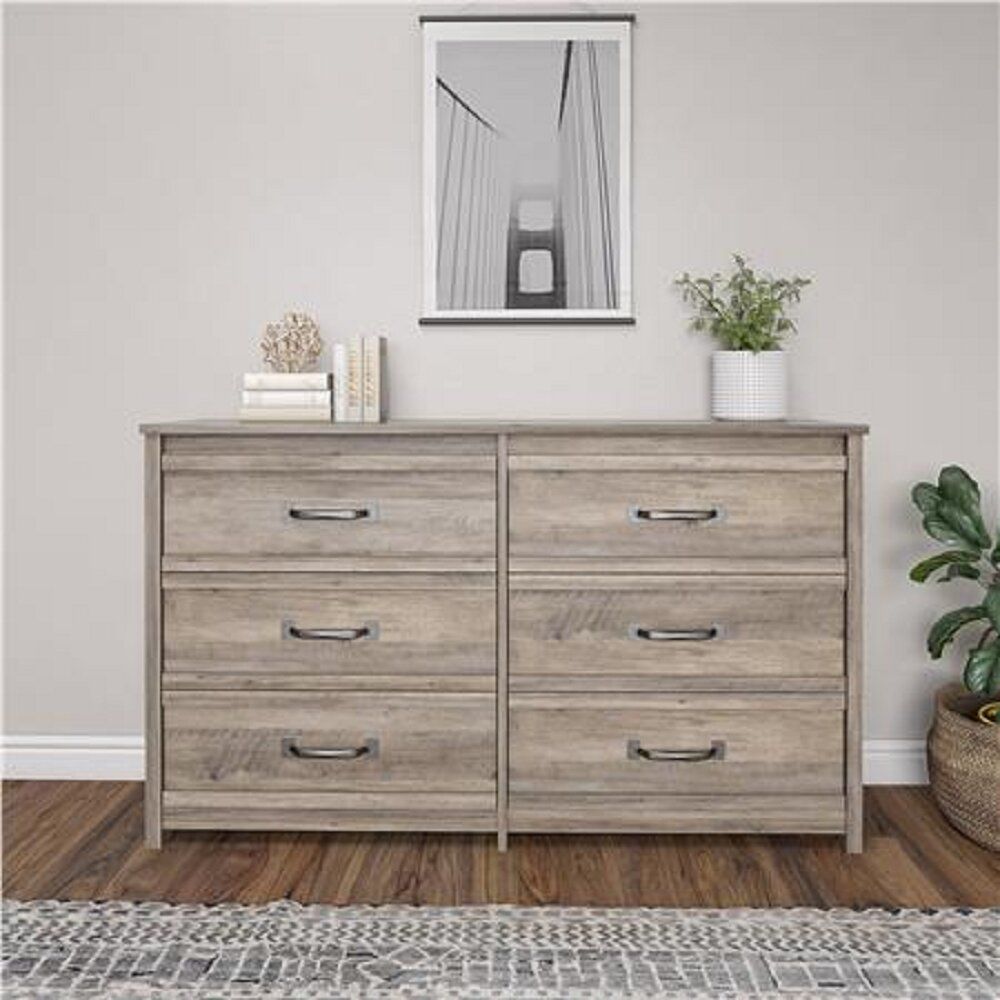 Gray Oak Millom 6 Drawer thumbnail 2