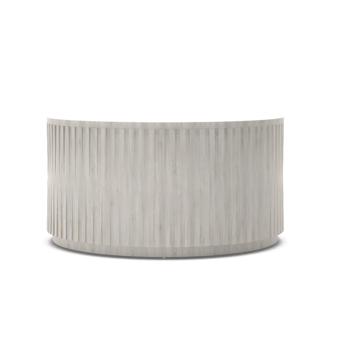 Coloma Round Storage Coffee Table Light Gray thumbnail 2