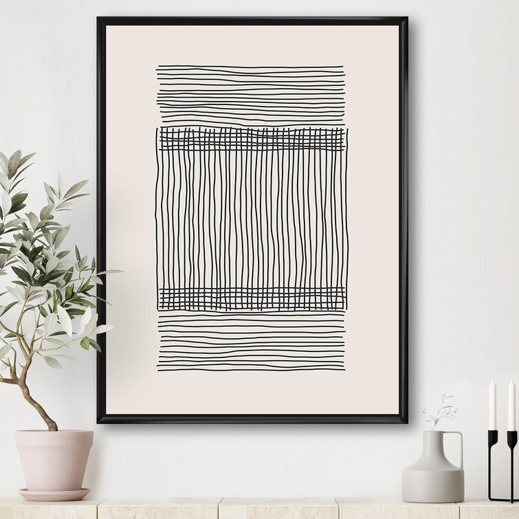 Geometric Compostions Of Elementary Forms XXII With Frame-46"x36" thumbnail 3
