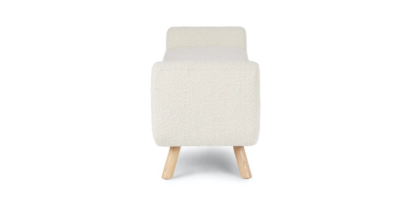 Gabriola Ivory Boucle Bench thumbnail 4