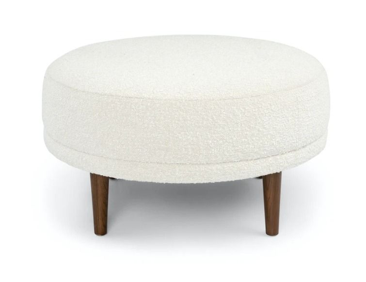 Kayra Ivory Bouclé Ottoman thumbnail 3