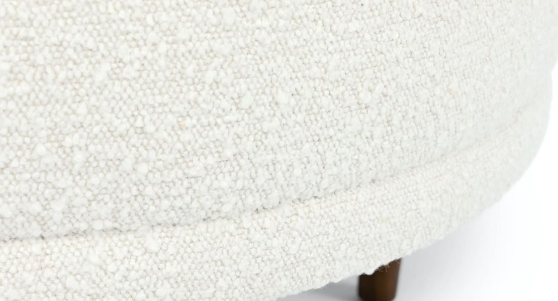 Kayra Ivory Bouclé Ottoman thumbnail 4