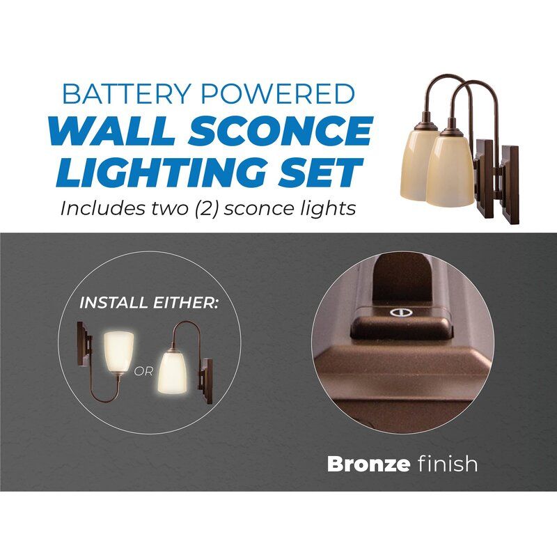 Battery Operated Wall Sconce thumbnail 3