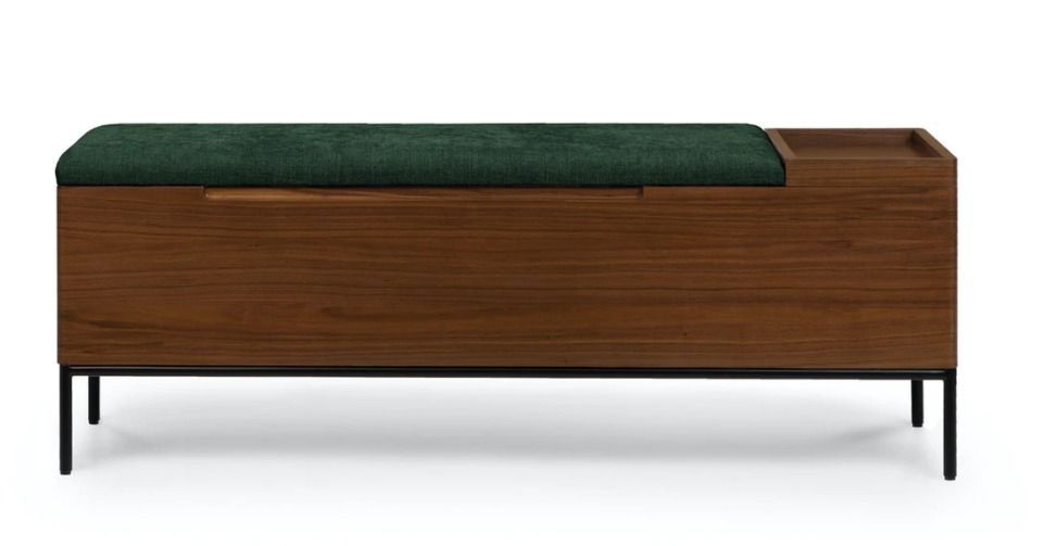 Thari Berkshire Green Walnut Bench thumbnail 2