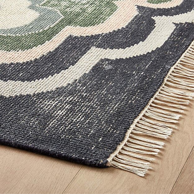 Allure Green Hand Knotted Rug 6'X9' thumbnail 4