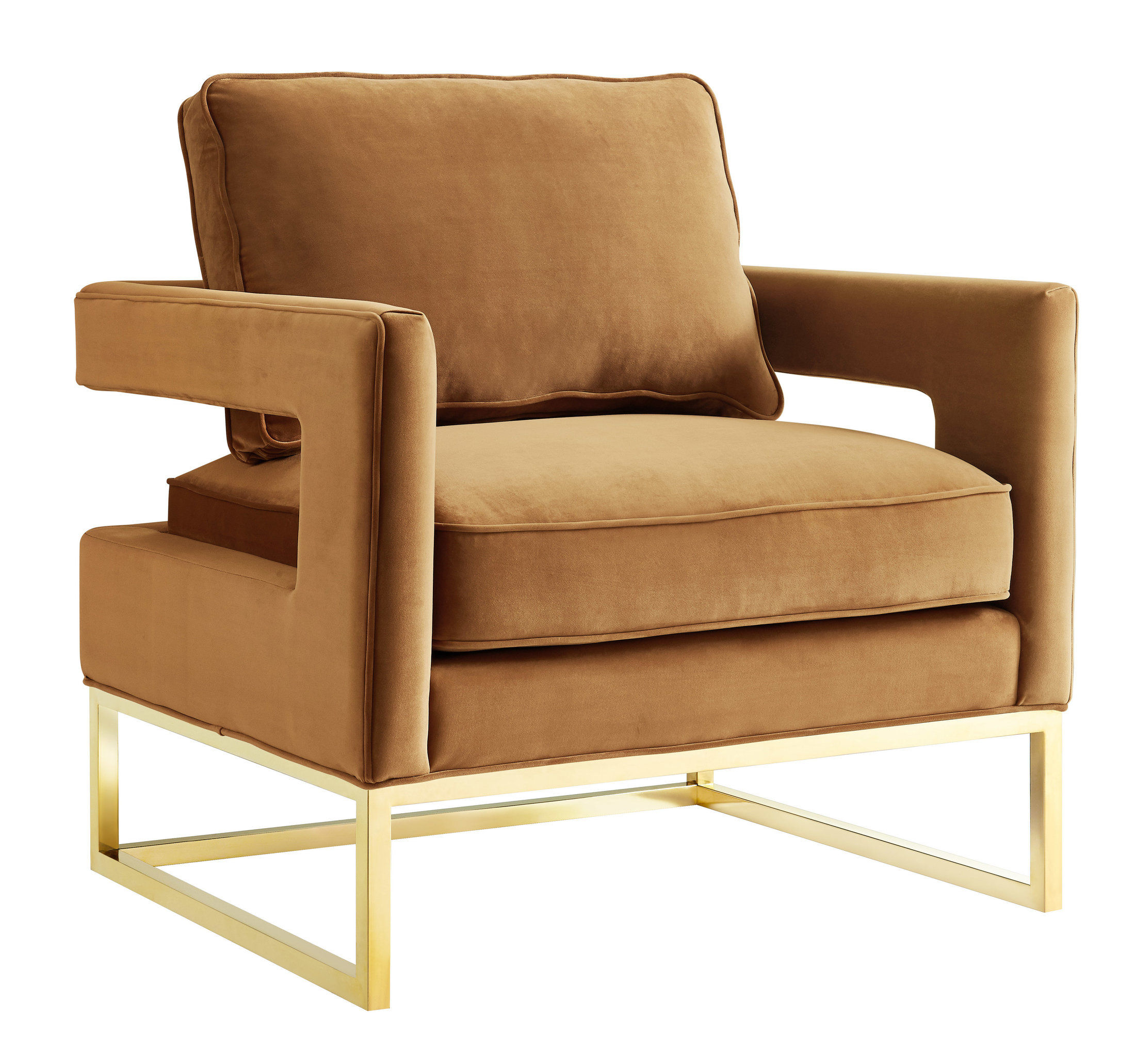 Ava Cream Velvet Chair thumbnail 3