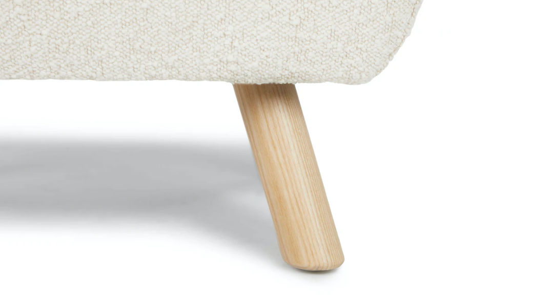 Gabriola Ivory Bouclé Ottoman thumbnail 5