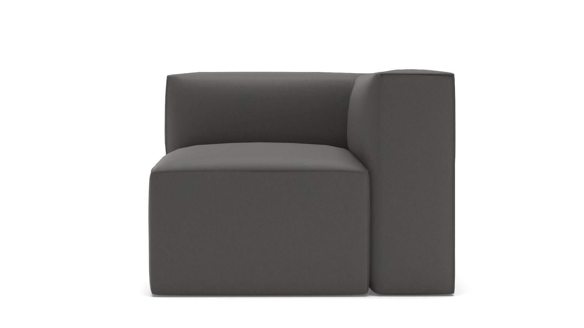 Remi Armless Single - Memory Foam - Sierra Leather - Fog - Concealed Support thumbnail 2