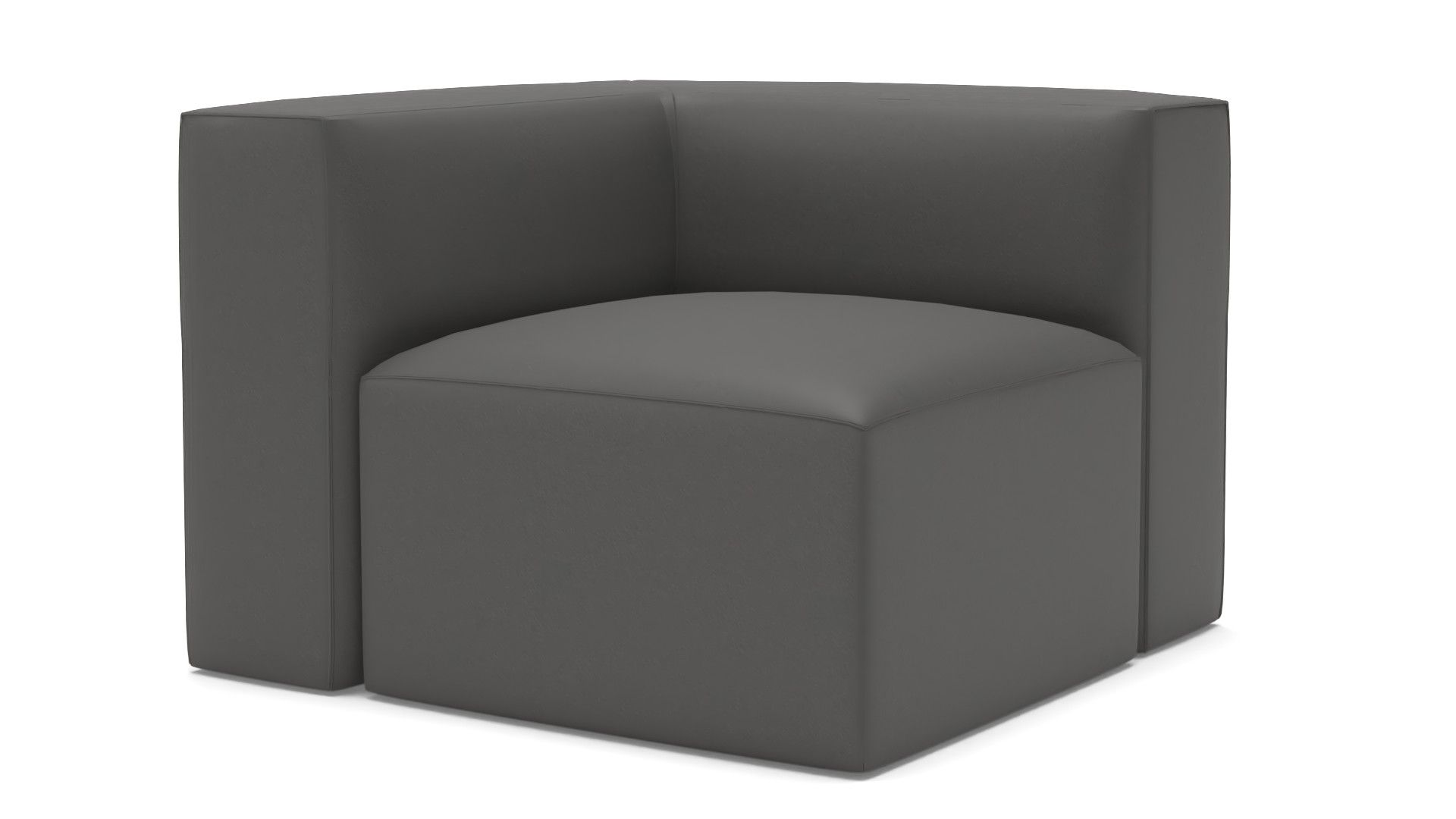 Remi Armless Single - Memory Foam - Sierra Leather - Fog - Concealed Support thumbnail 3