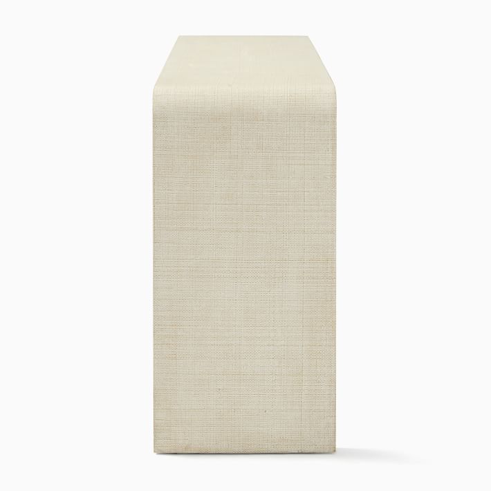 Solstice Whitewash Raffia Entry Console Table thumbnail 3