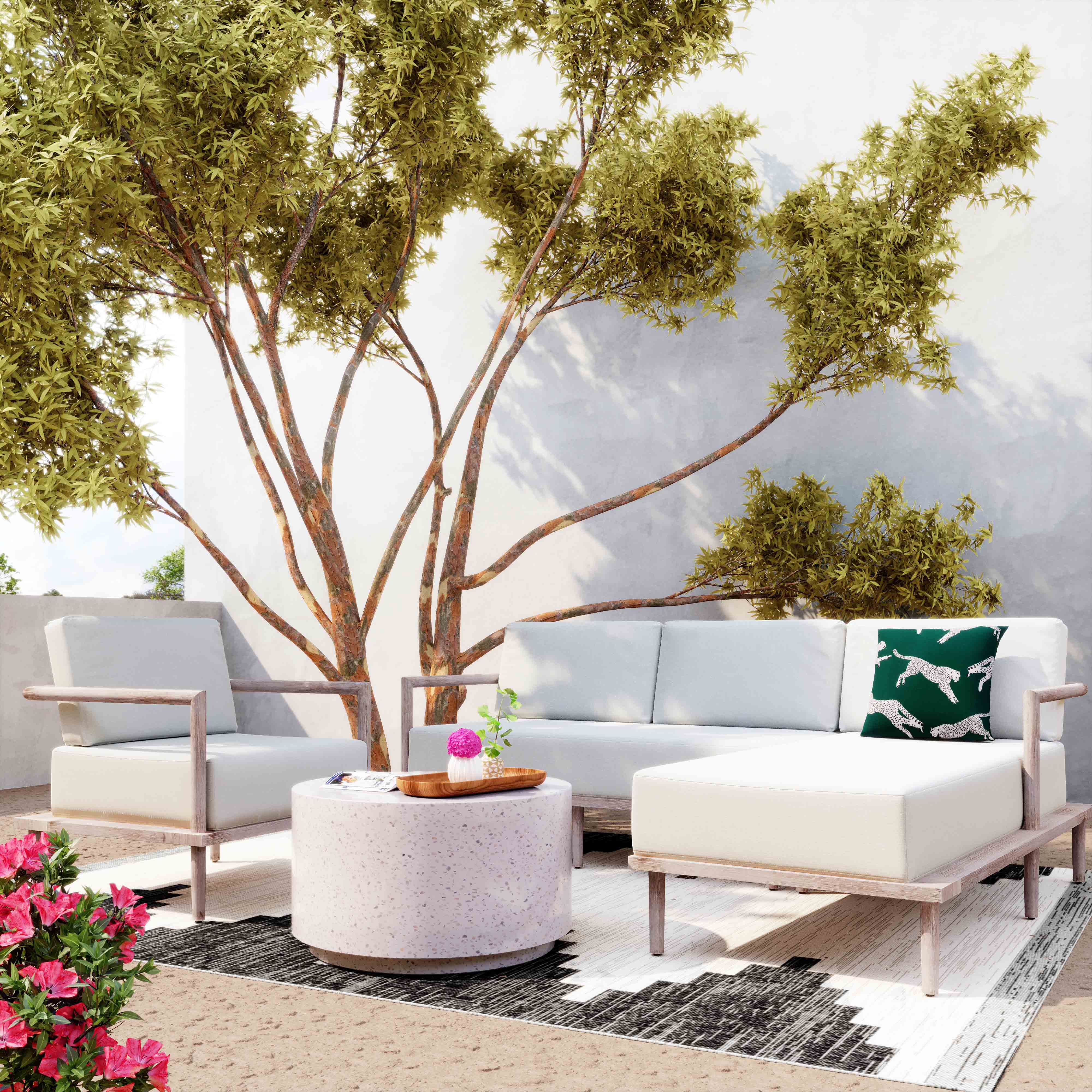 Ashton Cream Outdoor Lounge Chair thumbnail 5
