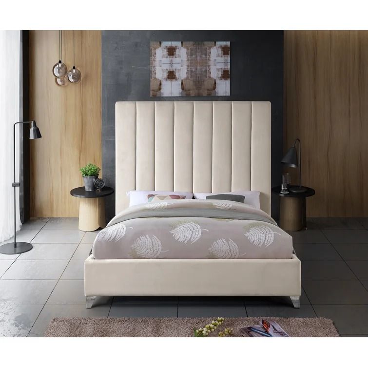Alaysia King Tufted Upholstered Platform Bed thumbnail 2
