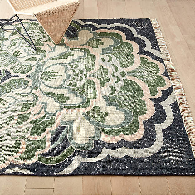 Allure Green Hand Knotted Rug thumbnail 3