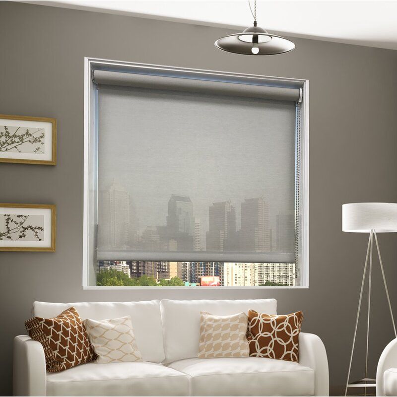 Sheer Warm Gray Roller Shade 96" thumbnail 2
