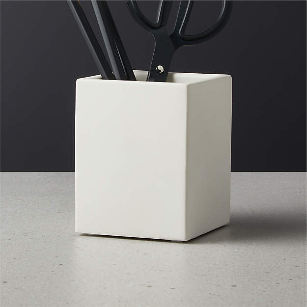 Cement White Pencil Cup thumbnail 2