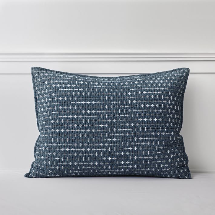 Denim Stitch Quilt and Sham No insert thumbnail 2