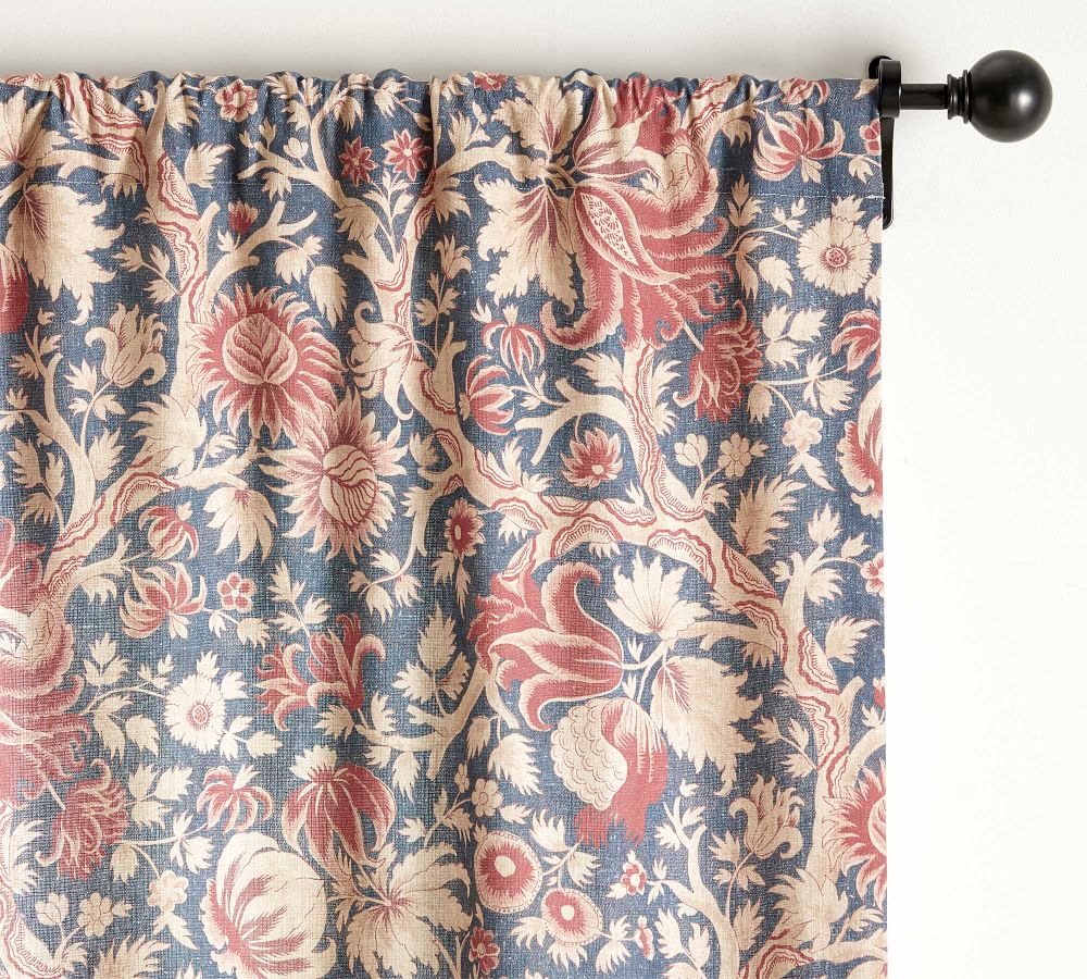 Farrell Print Blackout Linen Cotton Rod Pocket Curtain 50"x 96" thumbnail 2