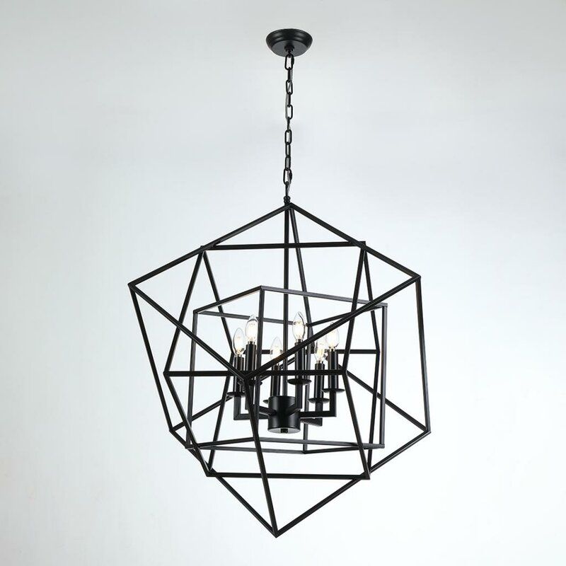 Vindas 6 Light Statement Geometric Chandelier thumbnail 2