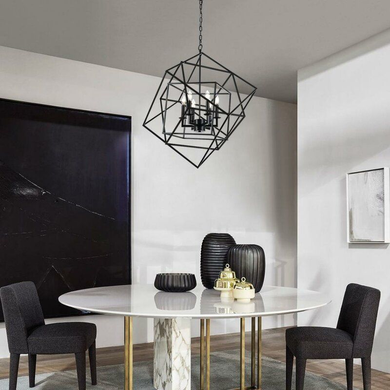 Vindas 6 Light Statement Geometric Chandelier thumbnail 4