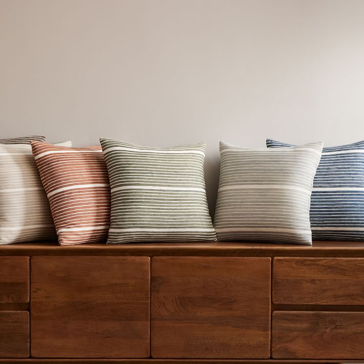 Silk Mini Stripe Pillow Cover No Insert thumbnail 4