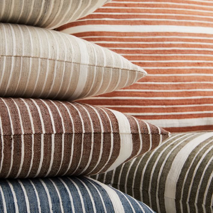 Silk Mini Stripe Pillow Cover No Insert thumbnail 6