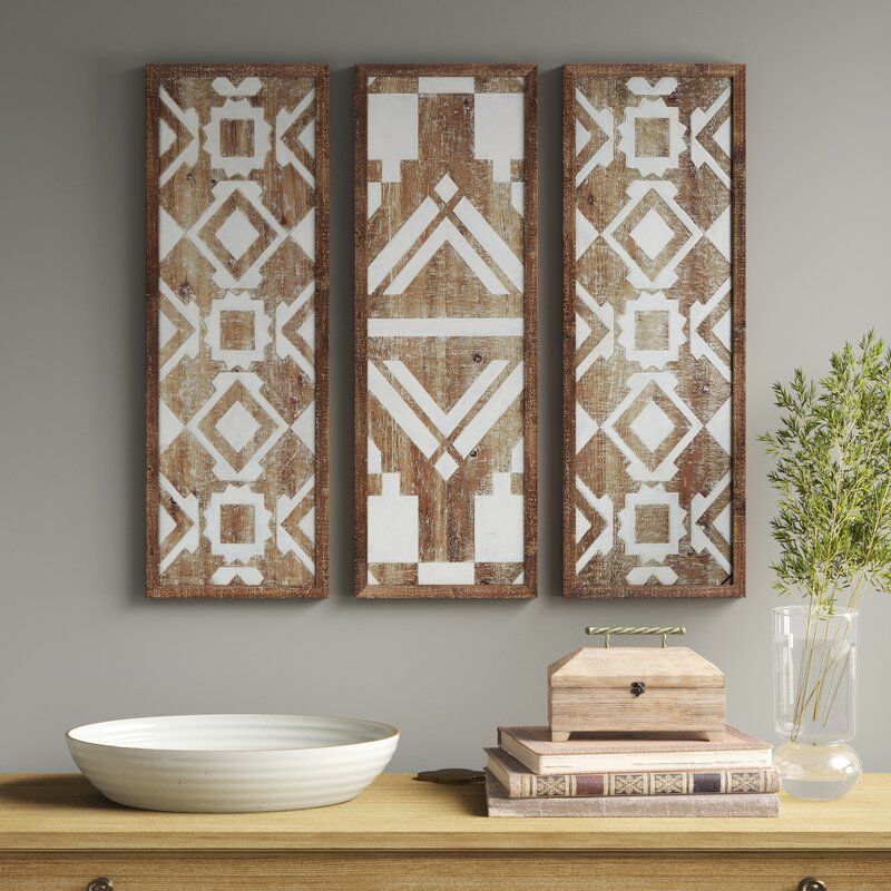 3 Piece Natural Wood Décor Set thumbnail 3