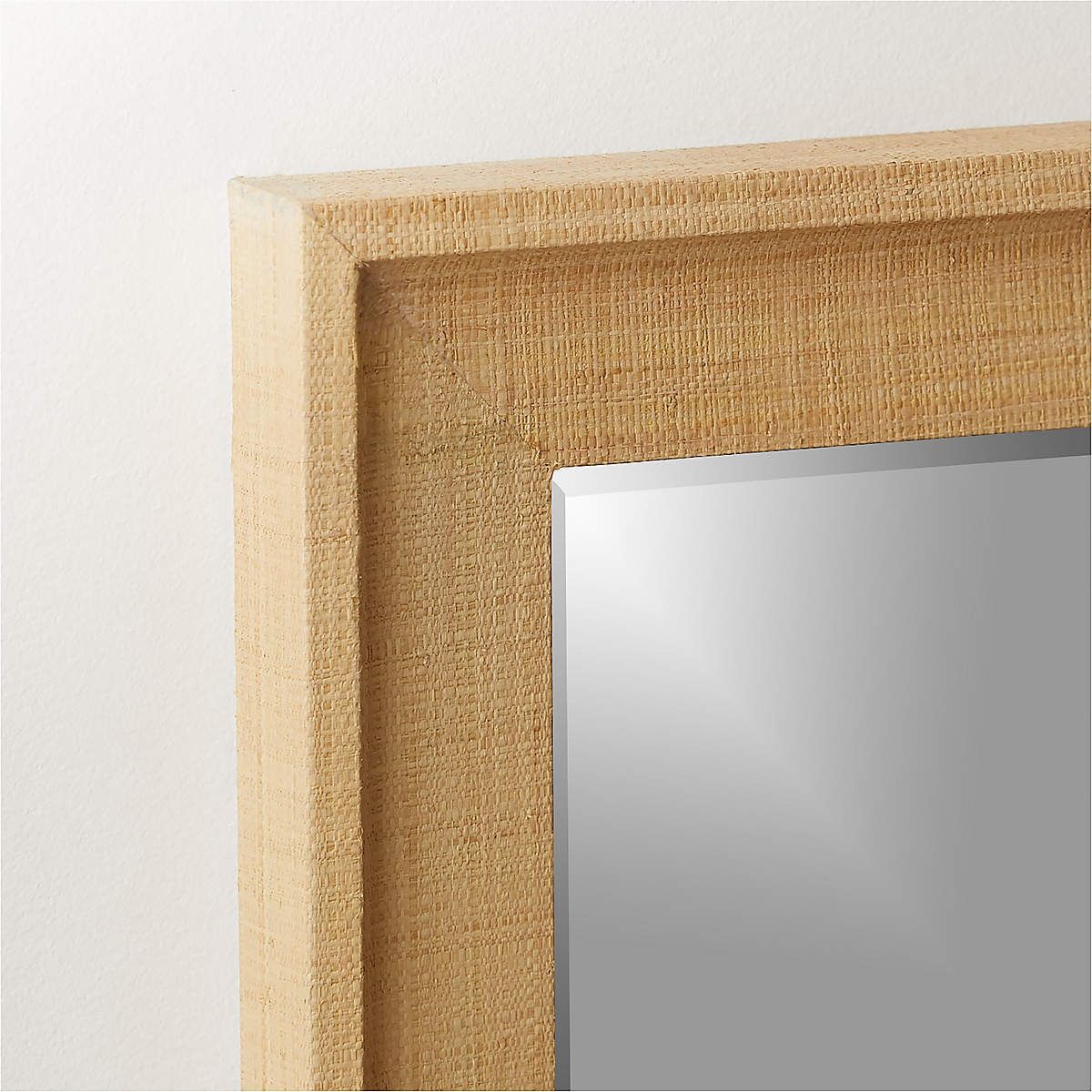 Heathena Grasscloth Rectangular Wall Mirror thumbnail 4