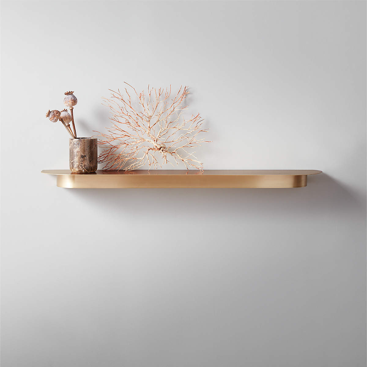 Collar Brass Wall Shelf Large thumbnail 2