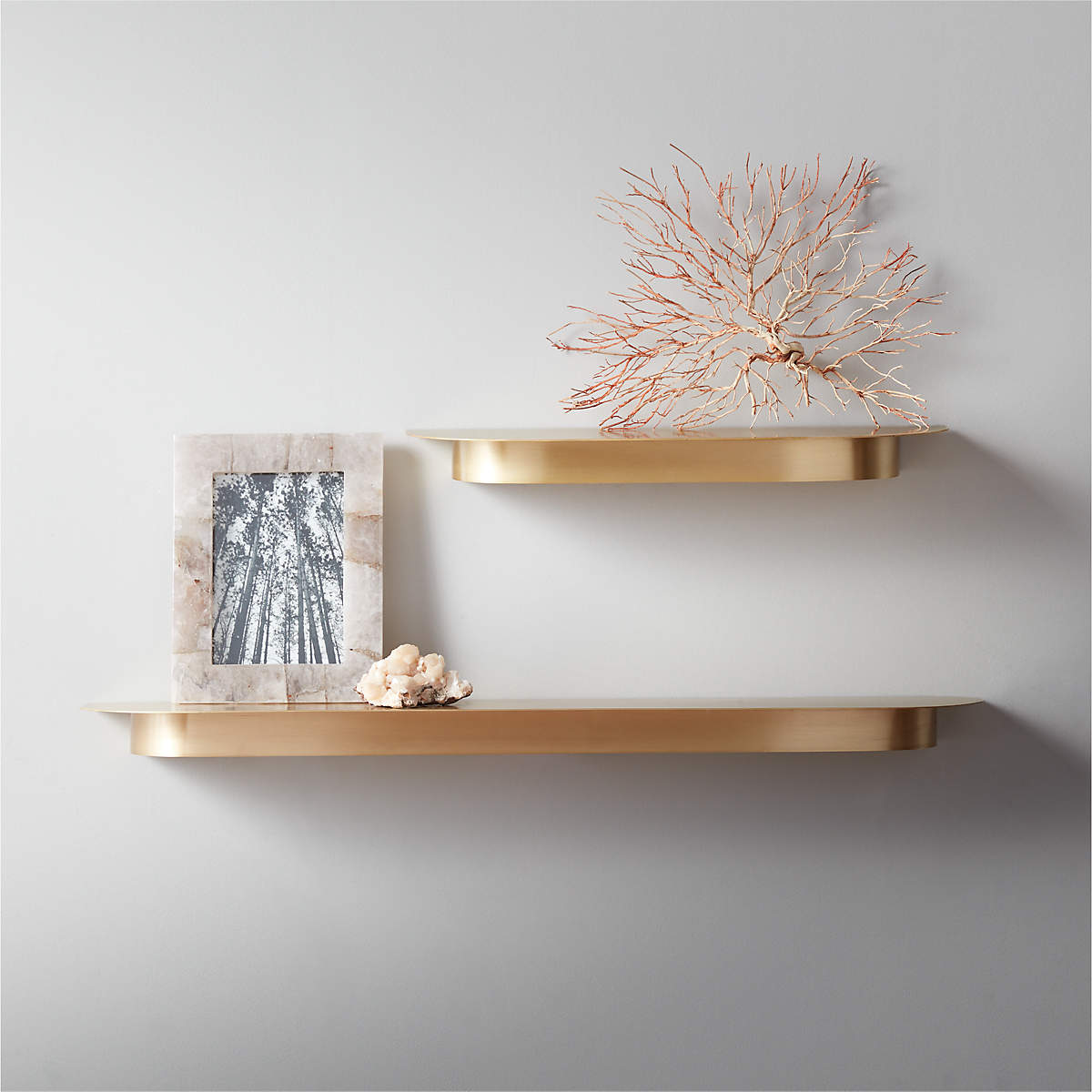 Collar Brass Wall Shelf Large thumbnail 5