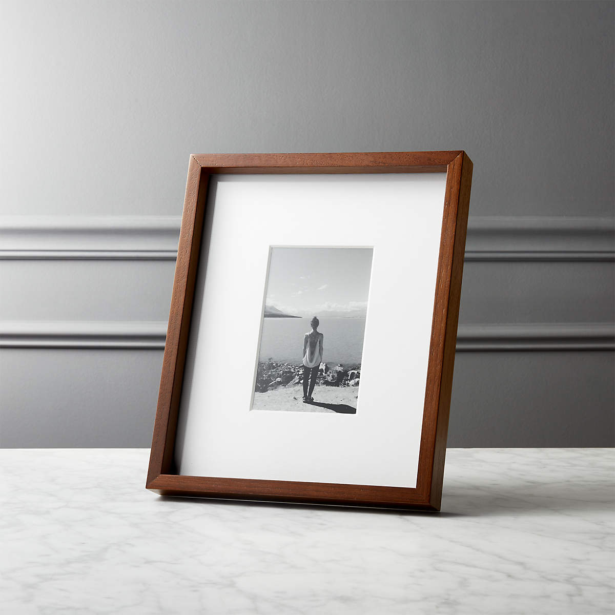 Gallery Walnut Frame With White Mat Framed-4''x6'' thumbnail 3