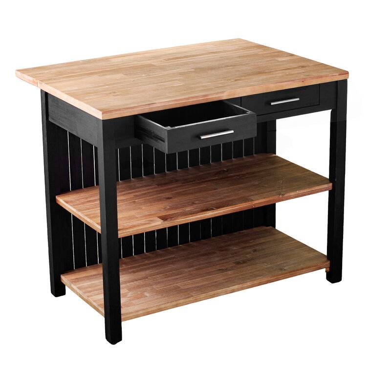 Berinsly Solid Wood Kitchen Island thumbnail 3