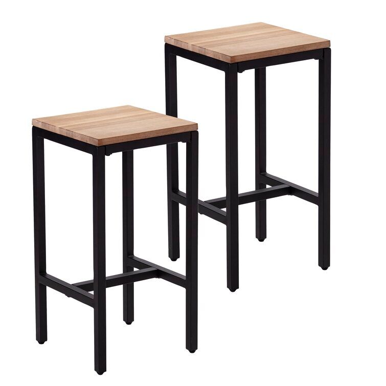 Solid Wood Counter Stool Set of 2 thumbnail 4
