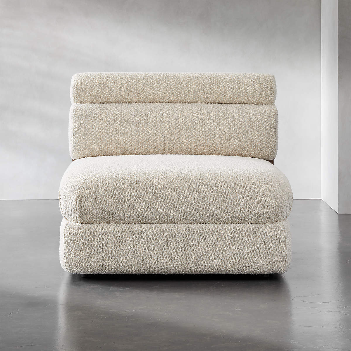 Imbu Boucle Armless Chair thumbnail 2