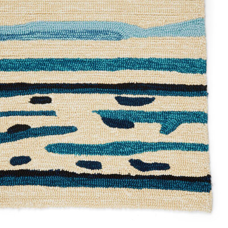 Dedrick Striped Handmade Looped Outdoor Area Rug 7'6" x 9'6" thumbnail 4