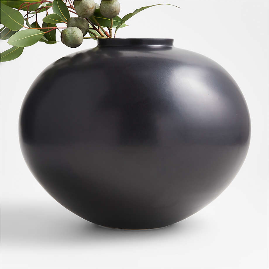 Jimena Black Round Vase thumbnail 3
