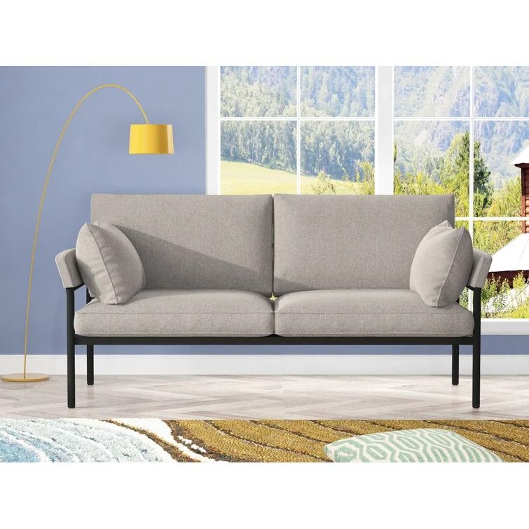 Feimster Outdoor Loveseat with Cushions thumbnail 2