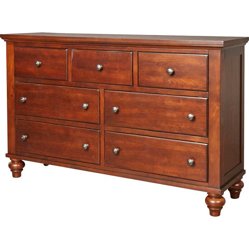Verrett 7 Drawer Solid Wood Dresser thumbnail 2