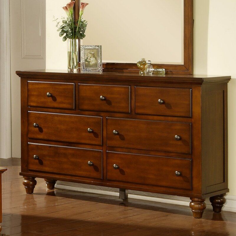 Verrett 7 Drawer Solid Wood Dresser thumbnail 5