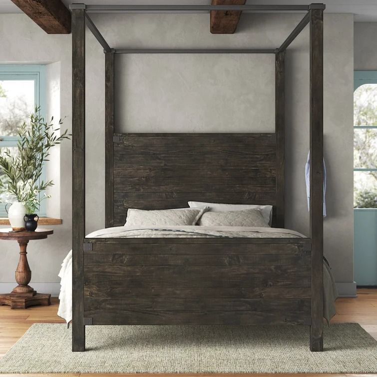 Fierro Solid Wood Canopy Queen Bed thumbnail 2