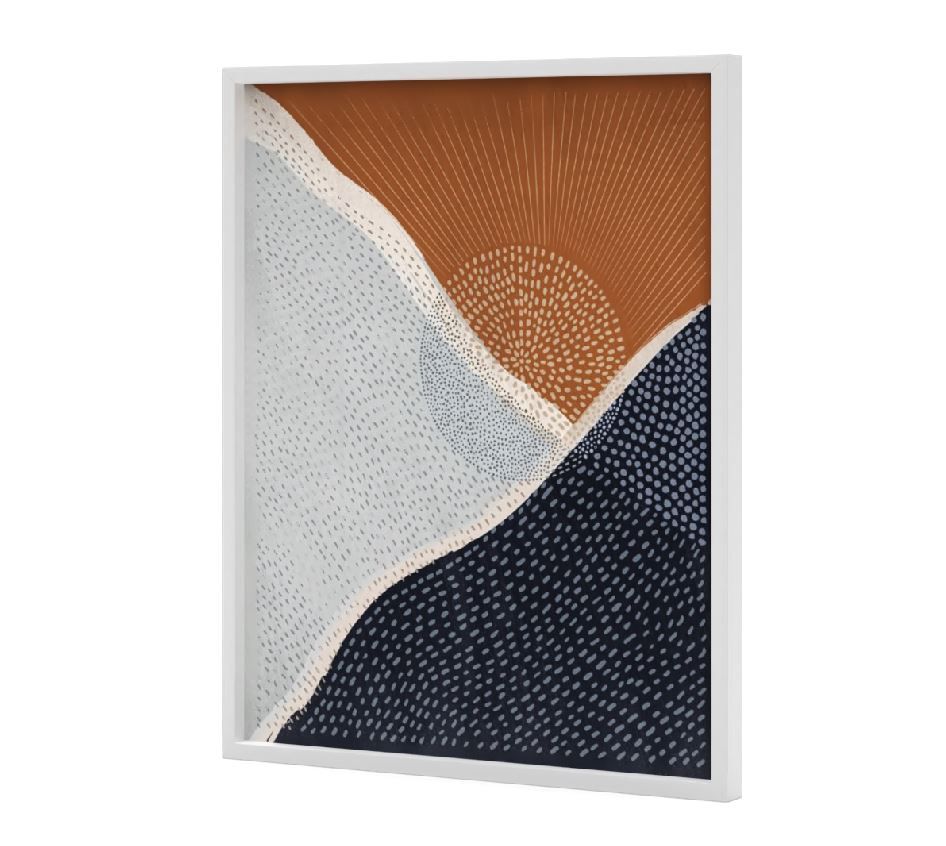 Minted for West Elm Sunset Over The Mountains With Frame thumbnail 2