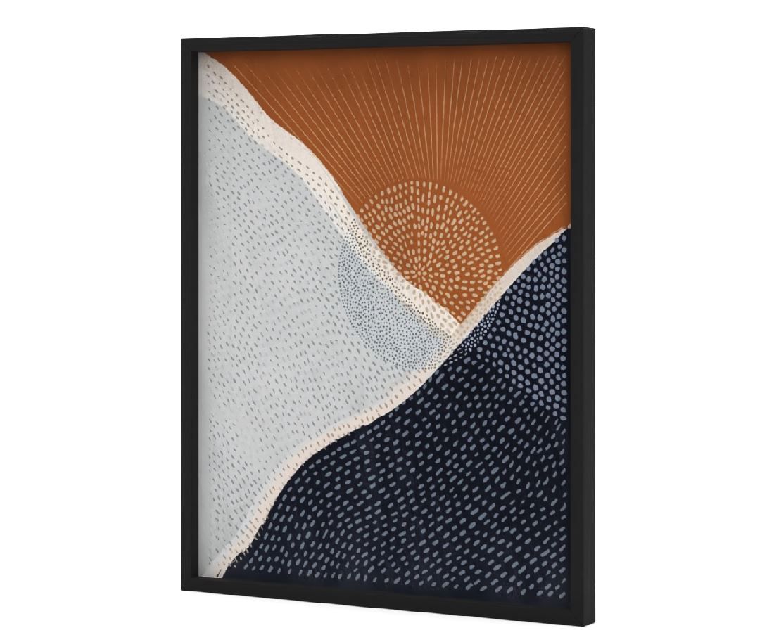 Minted for West Elm Sunset Over The Mountains With Frame thumbnail 2