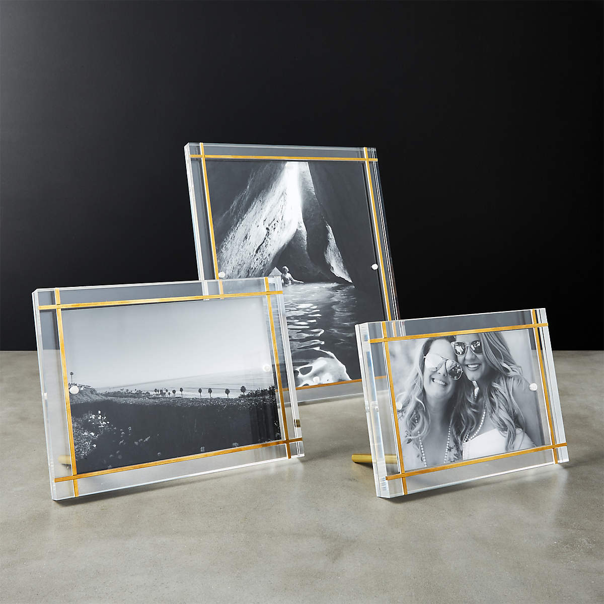 Stella Brass Inlay Acrylic Photo Frame 4"X6" thumbnail 2