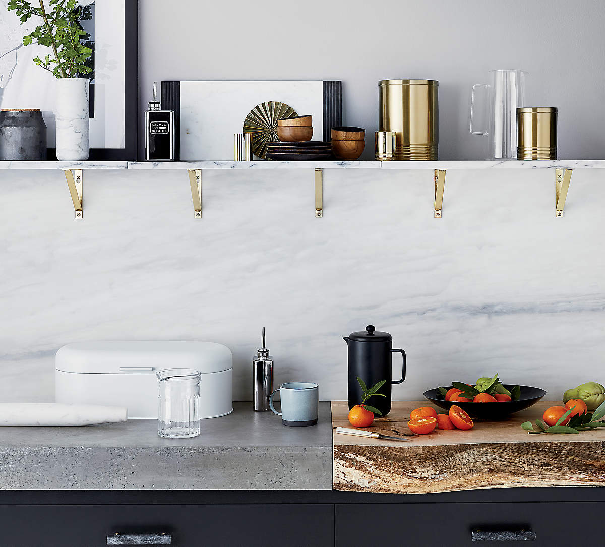 Marble Wall-Mounted Shelf 24" thumbnail 4