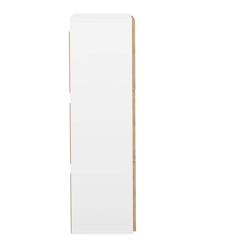 White Natural Oak Bamboo Shoe Storage Cabinet thumbnail 4