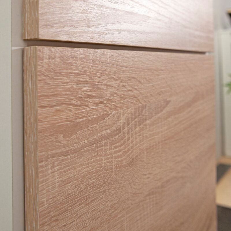 White Natural Oak Bamboo Shoe Storage Cabinet thumbnail 7